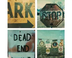 Walker Evans, Selected Polaroids, 1974, Four unique Polaroid SX-70 prints
