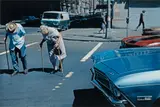 Helen Levitt, New York (elderly couple crossing street)