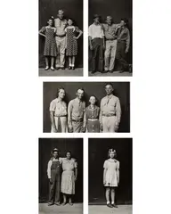 Mike Disfarmer, Selected Portraits, 1939-1946, Five gelatin silver prints, printed later