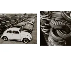 Peter Keetman, Selected Images of the Volkswagen Factory, Wolfsburg, Germany, 1953, Two gelatin silver prints, printed later
