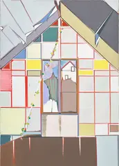 Thomas Scheibitz, Jugendzimmer, 2000, oil on canvas
