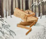 Sean Landers, Plank Boy Hurt, 2009, oil on linen