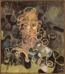 Portrait No. 183 by Anton Henning, 2007, oil on canvas, in artist's frame, sold Mar 2024