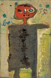 Enrico Baj, Figure, 1955, mixed media collage on canvas