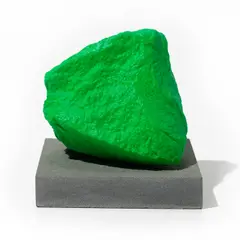 Small Green Mountain by Ugo Rondinone, 2016, painted stone on concrete base, sold Mar 2024