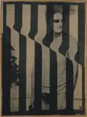 David Noonan, Untitled, 2009, silkscreen on linen collage, in artist's chosen frame