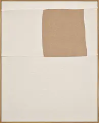 Ethan Cook, Untitled, 2012, hand woven cotton canvas, in artist's frame
