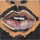 Jonathan Lyndon Chase, Lips, 2016, acrylic and nail polish on canvas