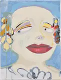 Jack Walls, Mona Lisa No. 2, 2011, acrylic, paper collage and pencil on canvas