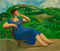 Afifa Aleiby, My Earthly Paradise, 2021, oil on canvas