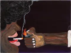 Devin Troy Strother, I Love You Brother, 2021, oil and acrylic on canvas