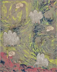 Chris Hood, Head Like a Cloud, oil and spray paint on canvas