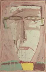James Brown, Untitled, 1984, enamel and pencil on paper