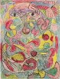 Janet Sobel, Untitled, 1946, crayon, pen and pencil on paper