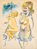 Otto und Lotte Schmalhausen Liebe auf den ersten Blick by George Grosz, 1926, watercolor, pen and India ink on paper, offered Mar 2024