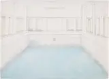 Teresita Fernández, Study for Swimming Pool, 1996, pencil and pastel on vellum