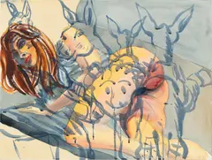 David Salle, Untitled, 1989, watercolor on paper