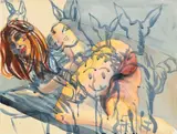 David Salle, Untitled, 1989, watercolor on paper
