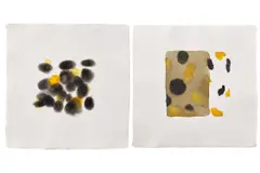 Jacqueline Humphries, Two works: (i-ii) Untitled, 1990, watercolor on paper