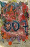 Oscar Murillo, Lottery Ticket 007, 2013, oil, silkscreen and ink on newsprint