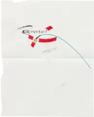 Lawrence Weiner, Pursuit, 2005, marker, paper collage, pencil and acrylic on paper