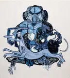 Melike Kara, To be titled, 2016, acrylic, oilstick and graphite on canvas