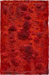 Bosco Sodi, Untitled, 2015, pigment, natural fibers, wood pulp and glue on lacquer paper laid on panel