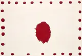 Sadie Benning, Blood Dots, 2014, aqua resin, casein and acrylic on Medite