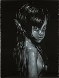 Emma Stern, Naomi 1, 2019, charcoal and chalk pastel on paper
