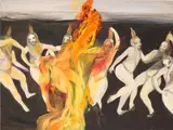 Rita Ackermann, Dance of the Wild Hunt, 2003, oil on panel