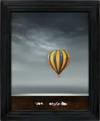 Michael Gregory, White Line, 2005, oil on panel, in artist's frame