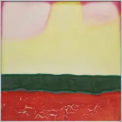 Alex Da Corte, Shampoo Painting, 2015, shampoo on mirror, in artist's anodized metal frame