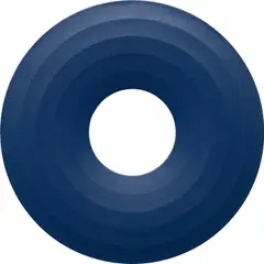 Untitled (Donut Prussian Blue) by Josh Sperling, 2018, acrylic on shaped canvas laid on panel, sold Jun 2024