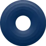 Josh Sperling, Untitled (Donut Prussian Blue), 2018, acrylic on shaped canvas laid on panel