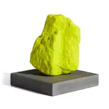 Small Yellow Mountain by Ugo Rondinone, 2016, painted stone on concrete base, sold Jun 2024