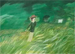 Yu Nishimura, a man's work, 2017, oil on canvas
