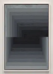 Julian Hoeber, Execution Changes #6 (HS Q1 LMJ DC Q2 ULJ DC), 2010, acrylic on panel, in artist's frame