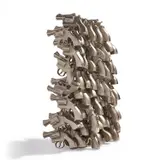 Arman, Tools of Persuasion / Guns Controlled, 1978, accumulation of cast bronze revolvers with nickel plating