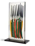Arman, Color Strokes, variation "D", 1991, accumulation of paint brushes and acrylic in polyester, encased in Plexiglas