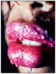 Marilyn Minter, Drip Drop, 2018, dye sublimation print