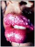 Marilyn Minter, Drip Drop, 2018, dye sublimation print