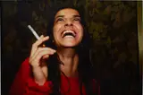 Joana laughing, L'Hotel, Paris by Nan Goldin, 1999, Cibachrome print, sold Jun 2024