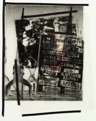 Paulina Olowska, Untitled, 2007, printed plastic sheets and tape collage on paper