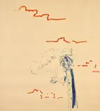 George Condo, Untitled, 1985, gouache, ink, tempera, crayon and pencil on paper