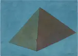 Sol LeWitt, Blue Pyramid, 1985, watercolor and pencil on paper