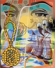 Lari Pittman, Untitled, 2002, alkyd and enamel on gessoed paper