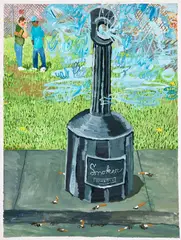 The Yard by Celeste Dupuy-Spencer, 2015, acrylic and watercolor on paper, sold Jun 2024