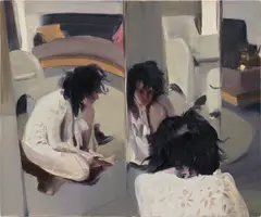A Deed Without a Name by Caroline Walker, 2010, oil on panel, sold Sep 2024