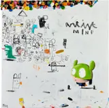 Edgar Plans, Untitled, 2019, acrylic, pastel, graphite and marker on canvas