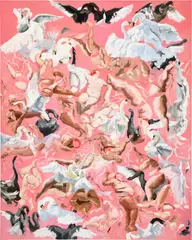 Eleanor Johnson, Wool Over Eyes, 2021, oil and acrylic on canvas